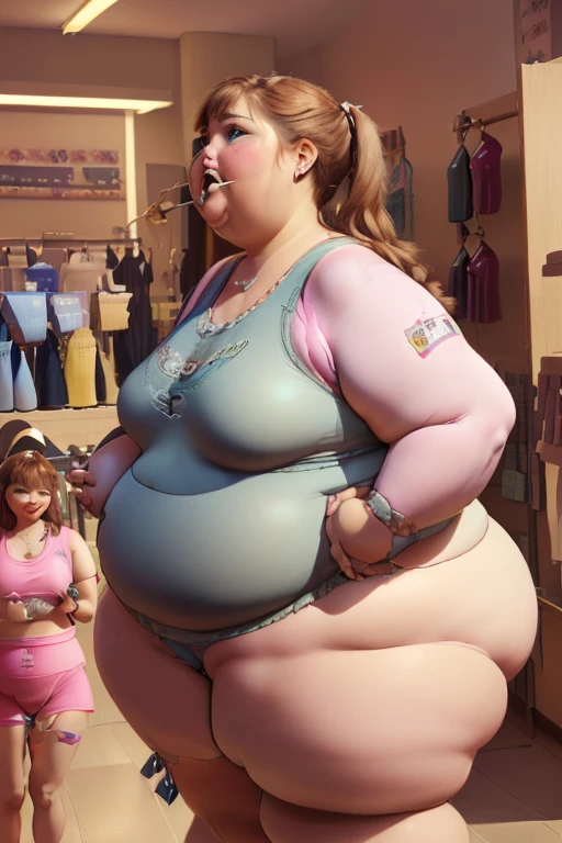 Super sized fatfat huge huge belly Fat obese gluttony woman