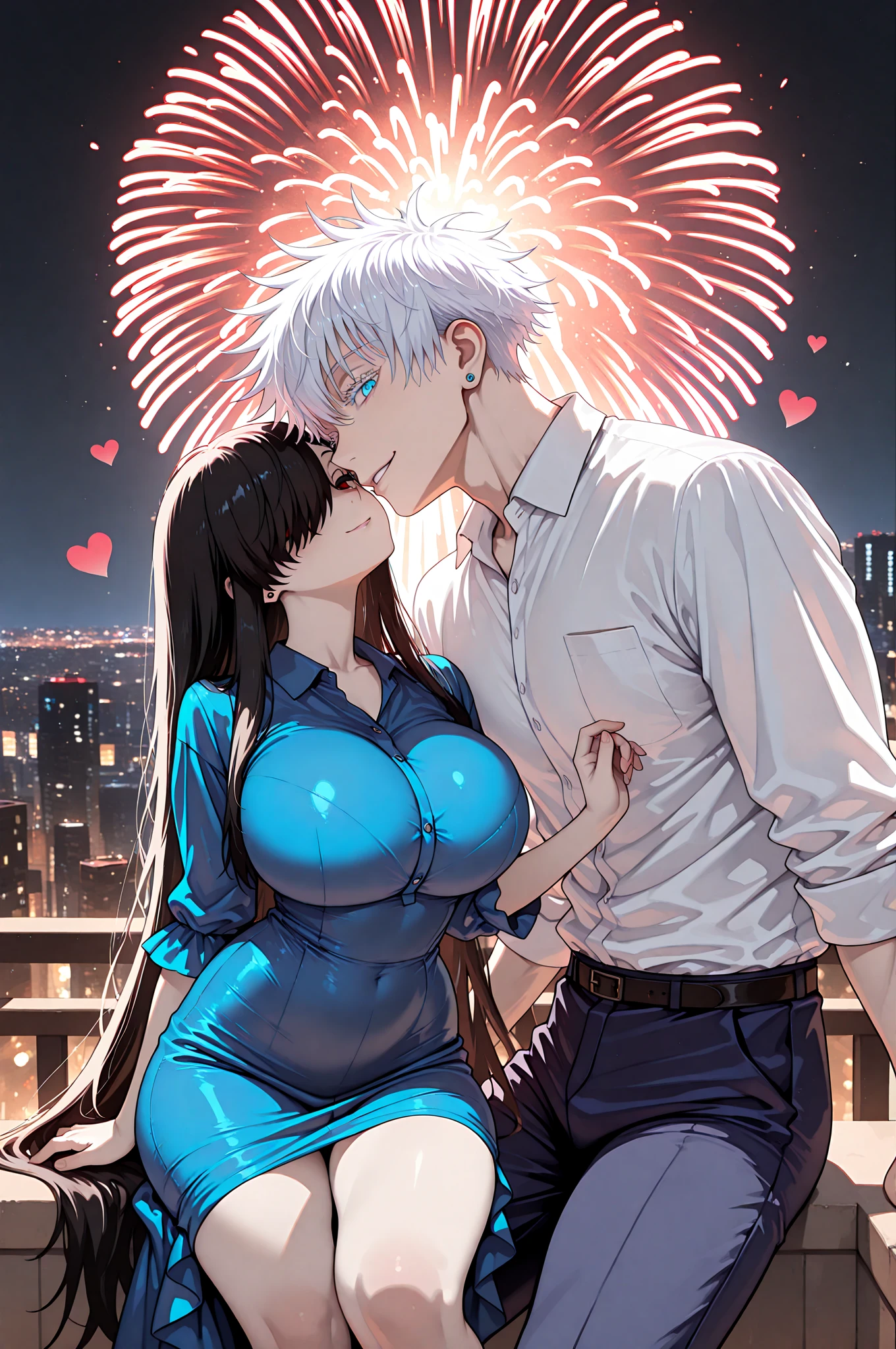 (masterpiece, high quality,shiny skin:1.4) ,vivid color, high contrast,<lora:more_details:0.3>, <lora:GoodHands-beta2:1>,1girl,(huge breasts:1.5),abs,<lora:carmilla-nvwls-v1-final:0.9>,r1carmilla,(sunglasses:1.2),armlet, sun hat,cleavage,hoop earrings, necklace,red dress,<lora:MatureFemaleLoCon2:1>,MatureFemale,seductive look,blush,sweat,heavy breathing,frown, bedroom, window, (city in the background, sunset),<lora:megao3rd-artist-richy-v1:0.7>,BREAK,(1boy,hetero, french kiss, straddling, girl on top:1.3),upright straddle, blush,straddling, sitting, hug, from side, saliva, breast press, arms around neck <lyco:Saya-french kiss:1.0>
