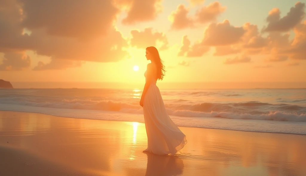 (Masterpiece, Top Quality, Best Quality, Official Art, Beautiful and aesthetic:1.2), (1.3 The Flying Girl Seen from a Distance..........), Extremely detailed, Long shapeless hair, (fractal art:1.3), colourfull, Cinematic lighting, the ocean, sky, clouds, ethereal, beautiful scenery, aerial, corals