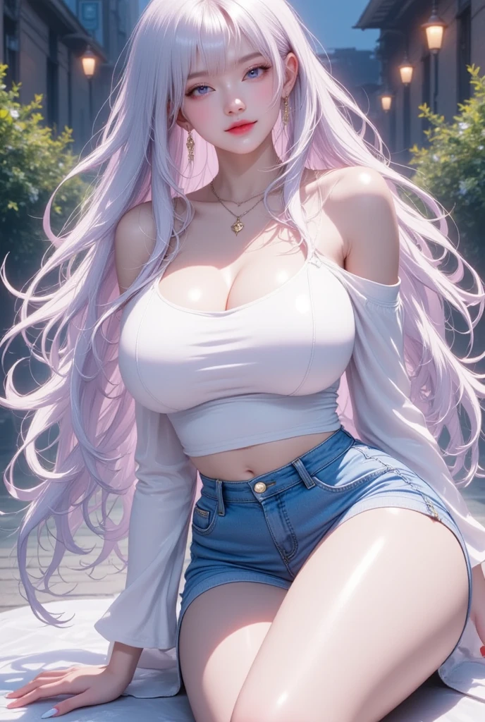 Beautiful big breasts, (bokeh), indoors, detailed luxury living room, gentle and charming beautiful goddess, Korean(kpop-idol), solo, smooth skin, necklace, (pink hair, pink eyes, short hair), oval face, double eyelids, smart, good hands, good feet, Natural, (from below angle), (glossy skin:1.05), ((low angle)), Perfect figure, (64k, UHD, RAW photo, best quality, masterpiece:1.4), (realistic, photo-realistic:1.37), ultra high res, photon mapping, radiosity, physically-based rendering, professional soft lighting