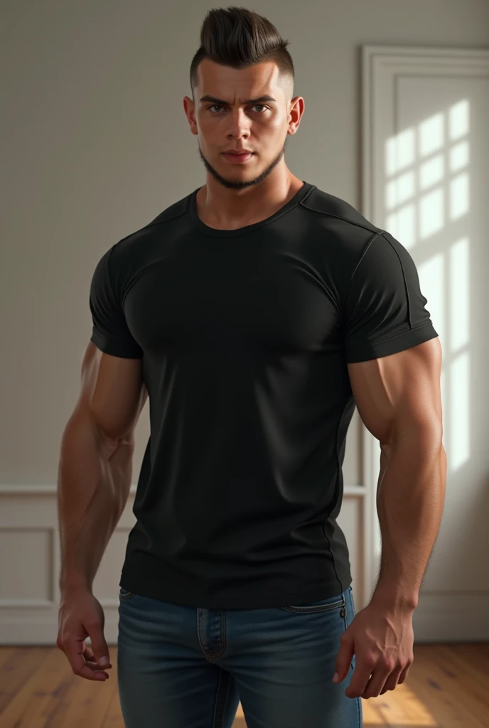 natural farther、American male、very handsome、abs、Pectoral muscle、 underwear、body hair、full-length picture,in the church