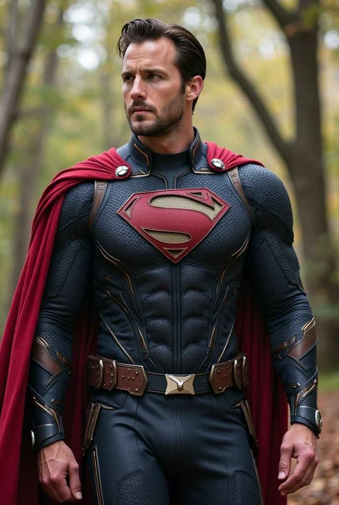 Henry cavill,guapo, musculoso,sudado,bastante vello corporal, macho,pectorales grandes,pene enorme,desnudo,con cara excitada,trasero grande,barba,buen pene,pene enorme
