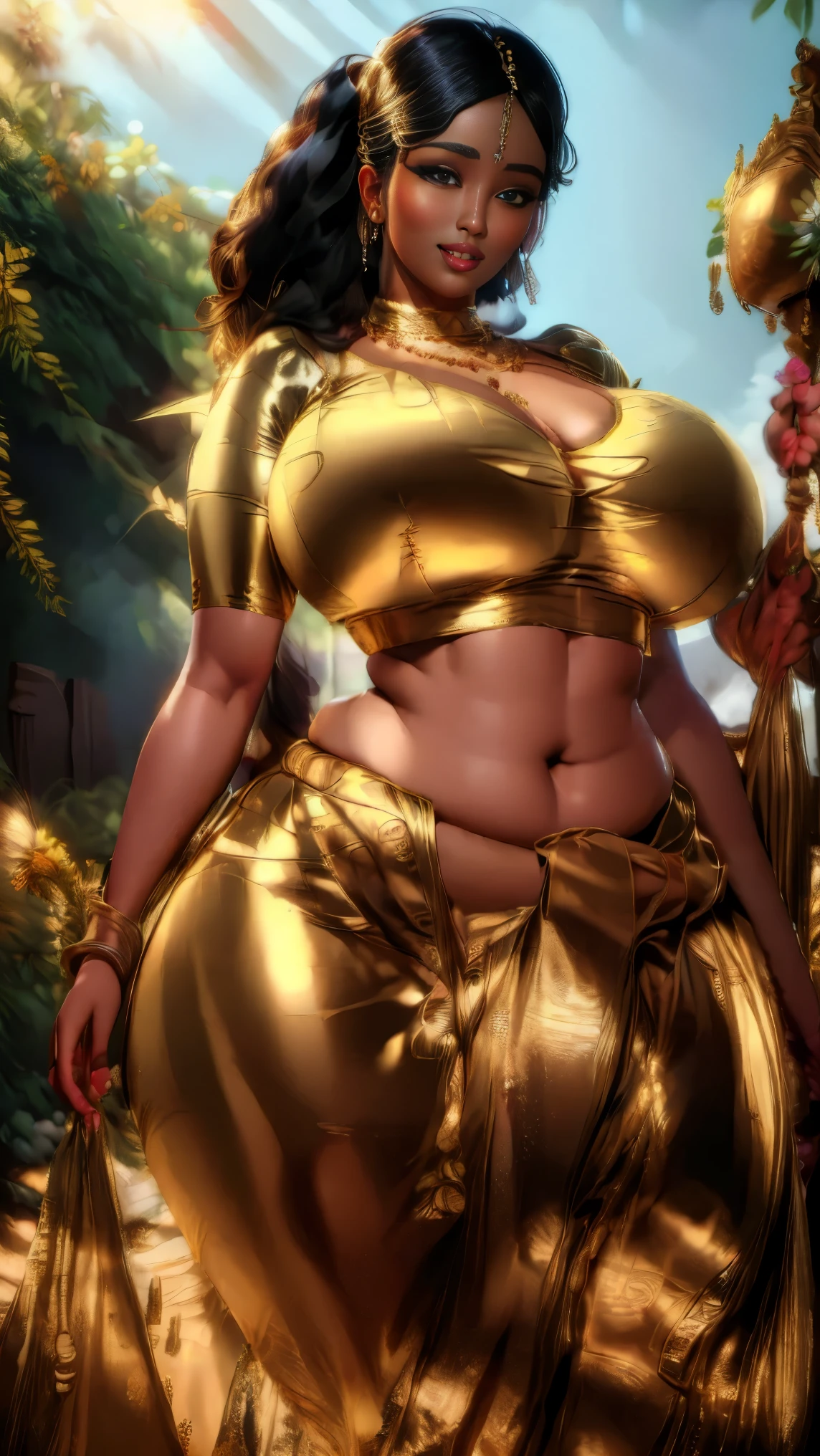 a woman in a sari in a body of water, indian girl with brown skin, indian goddess, red blouse, assamese aesthetic, beautiful smiley face, big boobs,in a lake, hindu aesthetic, wearing sari, dayanita singh, sari, wearing a sari, beautiful sexy woman photo, indian super model, sexy girl with dark complexion, in water, body in water, sensuousid((standing , on lake, spreading legs wide open, legs up, hands on crotch, ))((huge perky breasts, deep cleavage 1.8, thick thighs