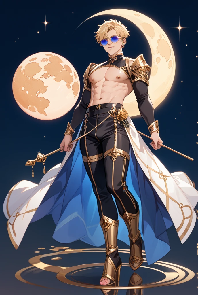 2 boys, toned、Wide and very bright black eyes, characters genshin impact keiyu and the guardians of the abyss, in underwear, large lumps in the perineum, Full length view、kiss, hands on hips