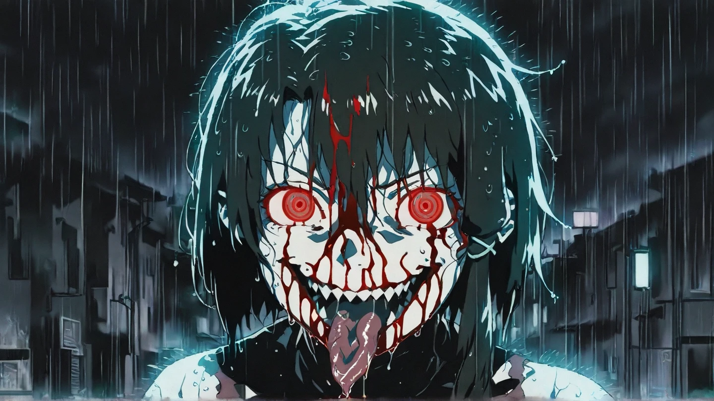 anime character with Blood dripping down his face and hands, gapmoe sick, gapmoe sick grimdark, sick, portrait gapmoe sick grimdark, danganronpa digital art, his eyes are, Bloody + concept art, guweiz, Kaneki Ken, [[Blood]], insane, dark aura