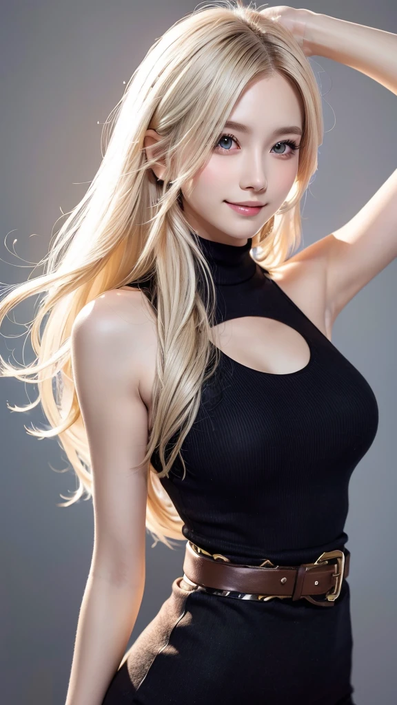 ((((blonde、Super long hair、とてもLong Hair、Fluffy Wave、Black background、blonde、Bunny girl、Look forward、Nordic)))))))、blonde、Tabletop, Highest quality, Photorealistic, In detail, High resolution, 8k wallpaper, Perfect dynamic composition, Beautiful attention to detail, Long Hair, Big ample breasts、24-years-old、(Droopy Eyes 1.4)、Adult Beauty、Japanese、Big Breasts