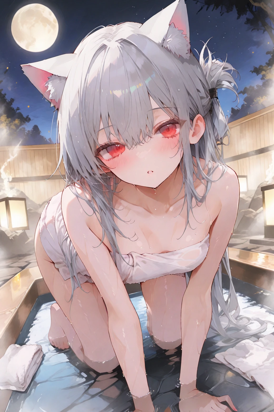 score_9,score_8_up,score_7_up,8K,source_cartoon,source_anime,2girl,,(skinny:1.2),smile,open mouth,(flat chest:1.5), (Cute nipple:1.2), purity,pussy,spread pussy,head tilt,wet,shiny skin,nude,brown eyes, animal ears, onsen,sauna,bath,steam,looking at viewer,depth of field ,show off pussy, cum in pussy,