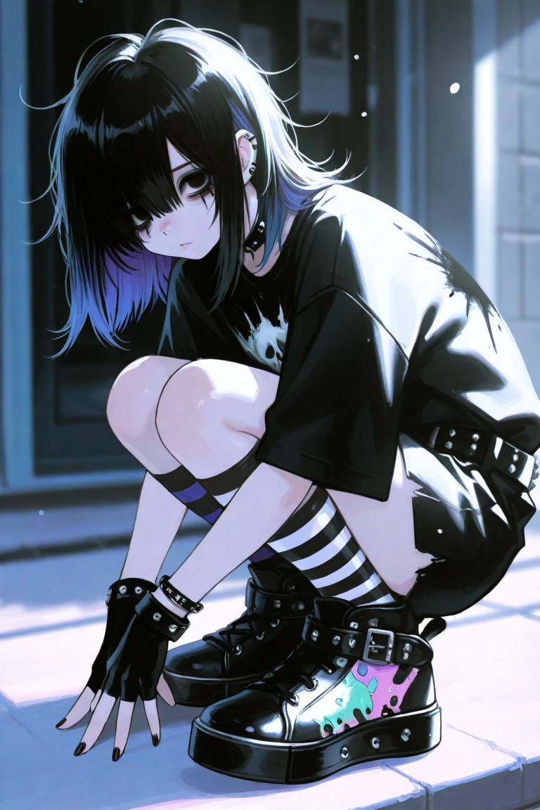Movement restricted by chains,Being chained to the wall,Sweat,shortness of breath,Head yoke,whole body,shota,Beastman,Wolf,Wolf Cut,Long Parka,pants,He looks exhausted.,
Shiny lace-up long boots,Stiletto heels,Adhesive Restraint,first round