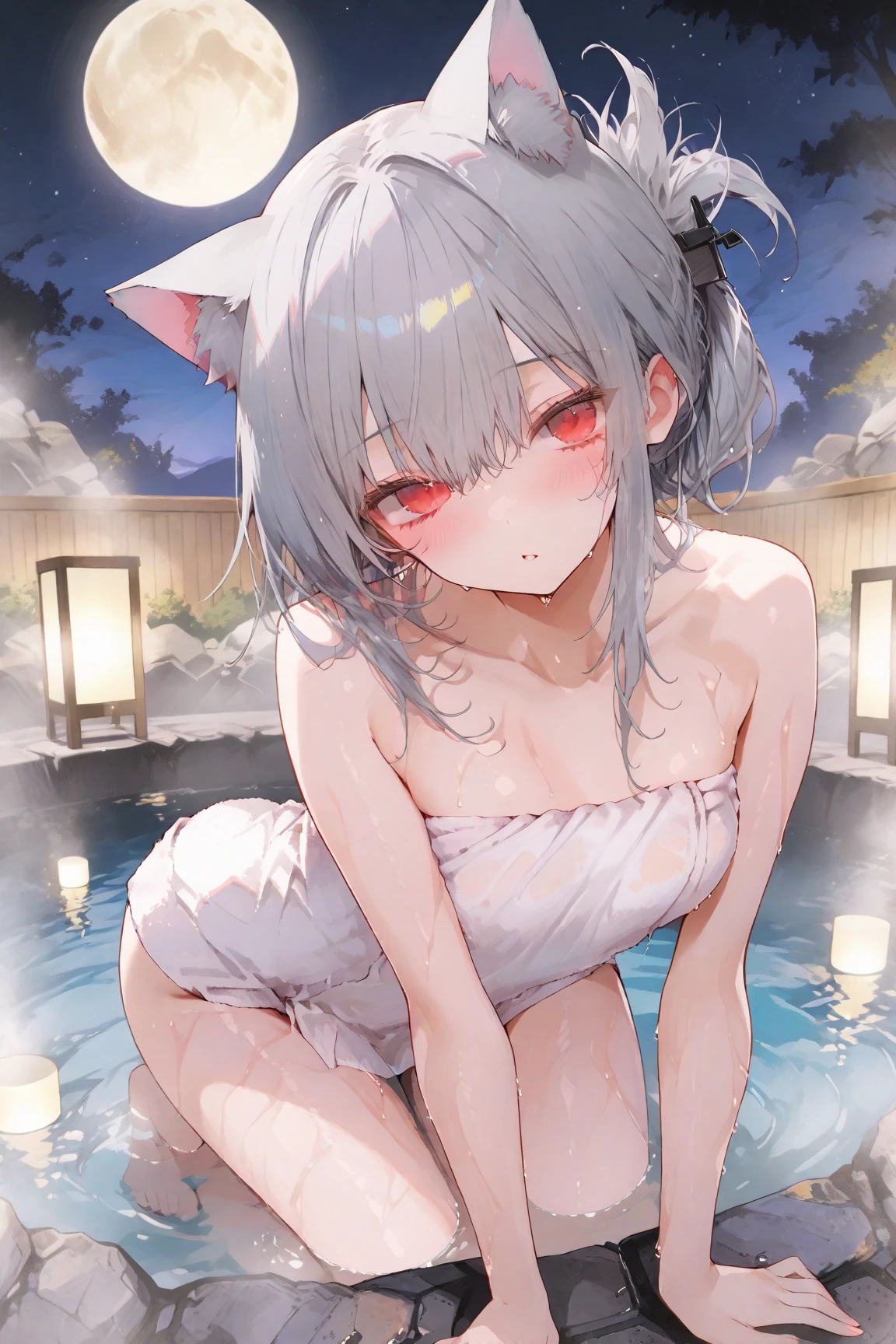 absurdres, highres, reflection, refraction:1.4, ultra detailed:1.0, BREAK, nice hands, perfect hands, (beautiful), animal ears,(completely nude, toddler body, many 10 year old girls, group shot:1.3),(flat chest:1.5), (Cute nipple:1.2) BREAK, Beautiful, Japanese public bath, description, depict, scene, enjoying starry sky, steam, (night view, onsen),Inside the outdoor bath, hot spring steam rises, girls soak, comfortably,Their expressions convey, joy, excitement, captivated by the beauty of starry sky,Please portray, background, night sky, filled, starry sky, colorful brilliance,Around the girls, mixture, hot spring steam, starry skys' light, creating, fantastic atmosphere,This artwork should express, girls' joy, happiness, charm of starry sky, evoking warmth, show off pussy, cum in pussy,