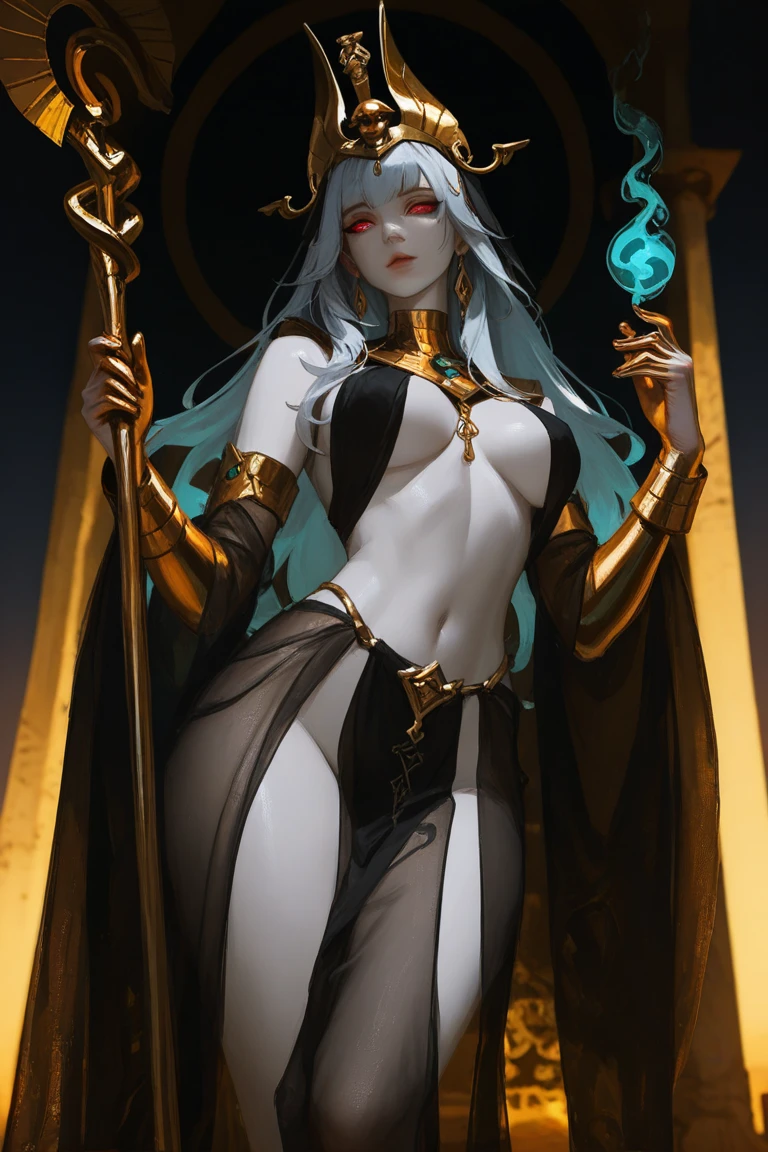 ((best quality)), ((masterpiece)), (detailed), monstrous, Beautiful, Best quality, perfect lighting, NSFW, monster smile with crooked fangs, Very skinny, disproportionately long arms, head of a vulture, scruffy dirty feathers, diseased, worms, A sinister aura, something, chained, deity, cultist clothing, cosmic horror,