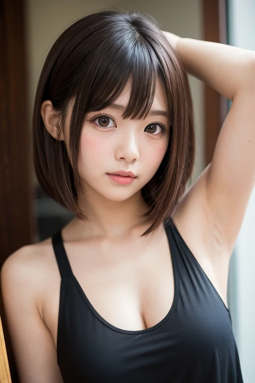best quality, photorealistic, masterpiece, 8k, high res, solo, 1girl, (((woman))), (medium breast), ((looking at the viewer)), (looking at the camera), (medium hair), (professional lighting, bokeh),top angle view, extremely detailed face, fashionable and trendy atmosphere, japan, street, ((daytime)), (t shirt :1.5), (portrait:0.6), seductive smile, gorgeous, floating hair, (light particles, lens flare, glowing particles:0.6), (dynamic pose:1.2), soft lighting, black hair, <lora:nanazawaruri:0.8>