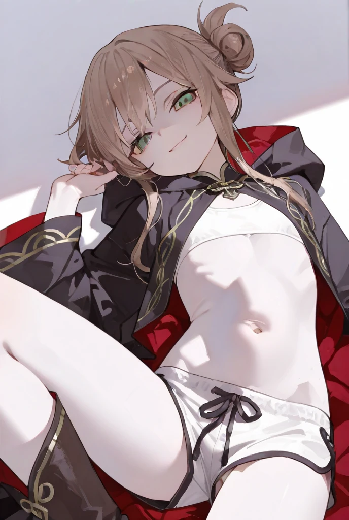 Masterpiece, Best Quality, illustration, city, 1girl, Mordred \(fate\), collarbone, Detailed blond hair ponytail braid, green eyes,,navel,thigh-high, covered_pussy,flat_chest,long_sworddangerousbeast,elbow_gloves,
,wolf_tail,wolf_ears,fang,happy,nihil,smile,spread_legs,claw_pose,armpits,open_mouth,angry,squat,bikini_bottoms,rise_hands,Highquality_hads,perfect_fingers,oil