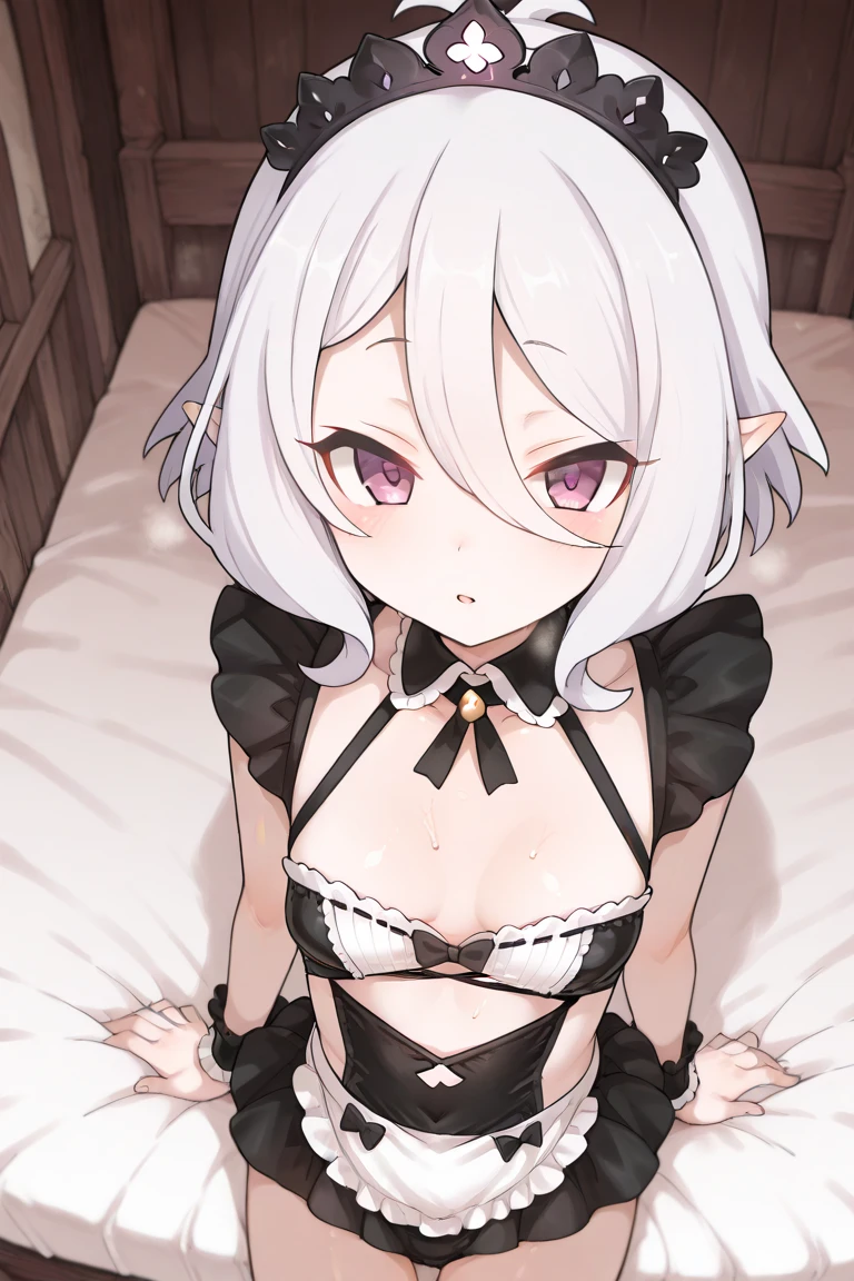 1 girl,,,chest,Pointed chest,chestの谷間,Underbust,Side Bust Barbosa,(Wicked Smile),((Embarrassing)),Spread and masturbate(((White Micro Bikini))),((Small breasts,小さなchest)),round 1(((Lifting the chest)))(View from above))Upper body close-up,((小さなchest)),平らなchest,On the bed