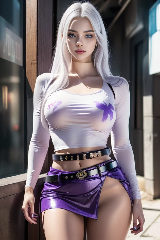 masterpiece, best quality, girls, slender, blue eyes, hair color ash, white skin, medium breasts, cute, sexy, futuristic, bikini, skin exposed, night, white theme, open legs, full body