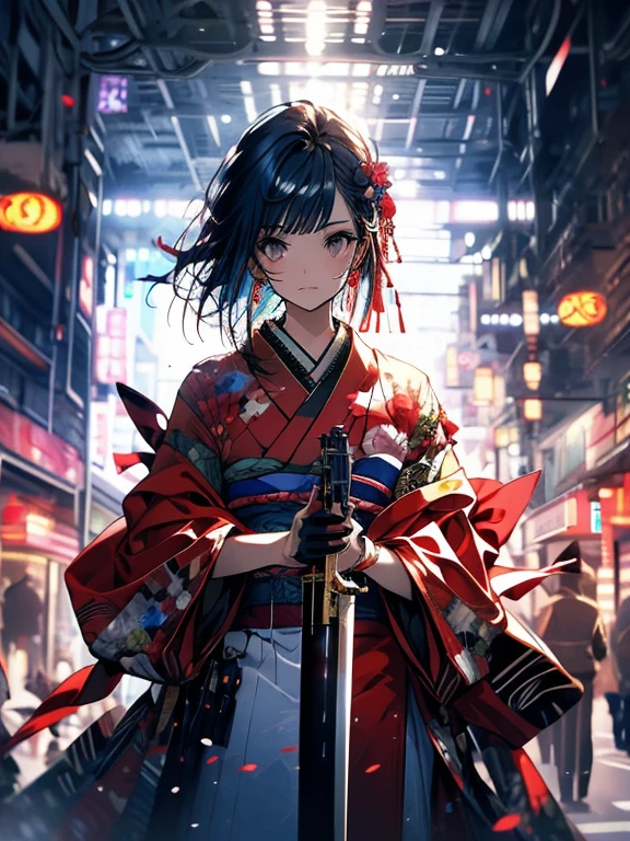 Nekomata Beautiful Girl Japan Cyberpunk Japan Katana --auto --s2
