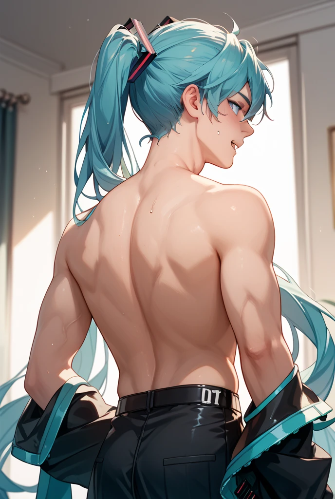 (hyper-realistic digital illustration), hires, best quality, boy wearing micro thong, full mast, erect bulge, see-through thong , underwater world, wide angle, swimming, athletic body, male, iridescent skin, flat chest, silver eyes, green hair styled in spikes, determined expression, bioluminescent lighting, small waist, broad chest, big mane, slim scruffy, muscular, front view, lying on his back, legs raised, legs spread.