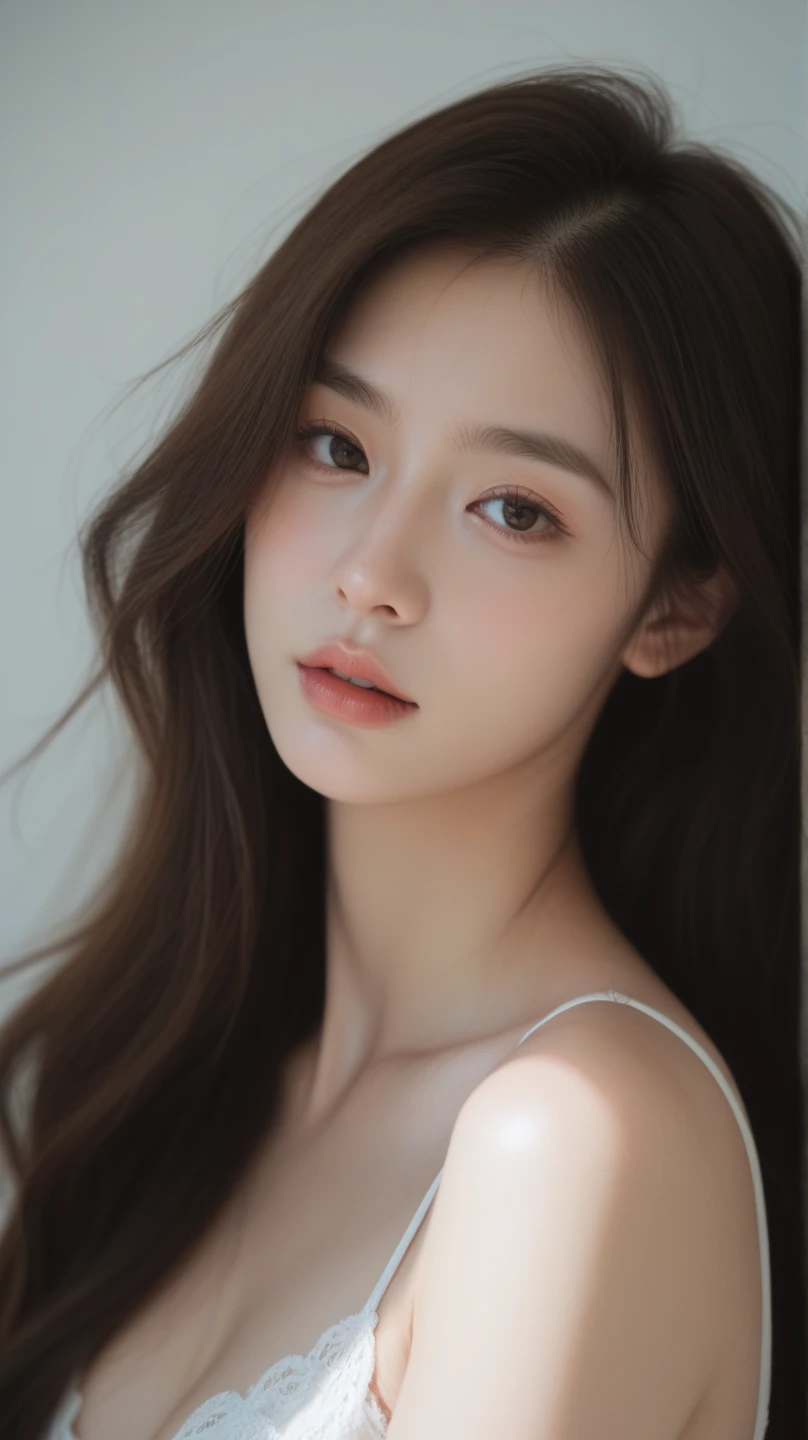 ((Best Quality, 8K, Masterpiece:1.3)), Focus: 1.2, Perfect Body Beauty: 1.4, (Street:1.3), Bandeau Dress: 1.1, Highly Detailed Face and Skin Texture, Delicate Eyes, Double Eyelids, Whitened Skin, Long Hair, perfect eyes, super fine eyes, very detailed eyes, super fine mouth, perfect mouth, very detailed mouth, perfect face, super fine face, very detailed face, perfect body, super model, super idol, beautiful girl, long hair, brown eyes, g cup breast, muscular
