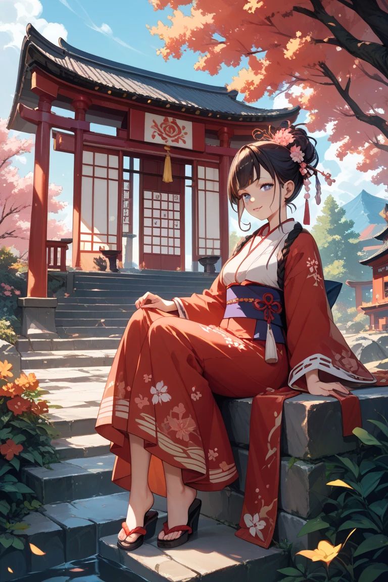 (Viburnum japonica )and(Shrine maiden)