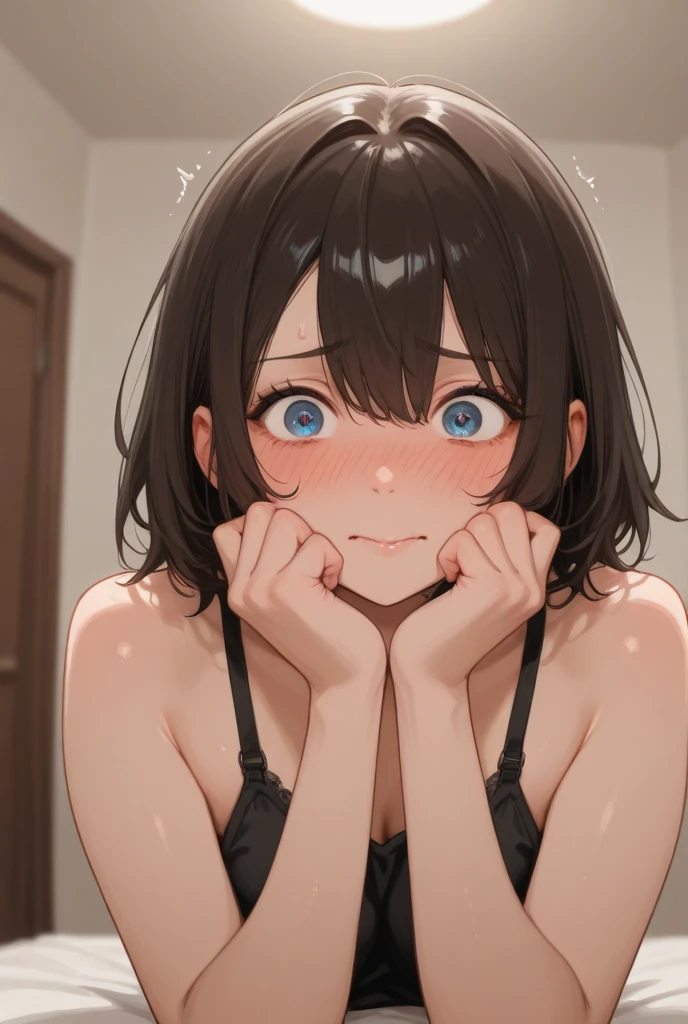 (((Browsing Caution, Close Up Facial , Front view , From below , Movie angle))) ,(On all fours), break、( 1girl、1boy), 20-year-old, (close your eyes),(((Embarrassing, Excited, Fascinating, In the heat, orgasm,Blushing,shortness of breath, Very humid,vapor、Man grabbing woman's breastan behind))) , break (((Bright pink and green hair))),(Semi-long hair tied in one piece、Add a light pink ribbon to the end.:1.3),(((Two-part bangs , middle part, Bangs parted in the middle, Side-swept bangs))), (amount:1.3), (Small breasts:1.0) ,((Sweaty skin, Dripping , girl trembling with Sexual climax, Cum in pussy, pubic hair)) ,Thin dots, feminine, Slightly muscular, Dynamic pose,((((vagina,Sex, A boy and his penis,Heterolo, Women in front and men in back , dorsal position, Cum in pussy, pubic hair)))), break, (((White - Solid - Short Sleeve - Safari Shirt ,Bottomless))), break, (((Midnight,On the bed))),(masterpiece), (Realistic), (Highest quality), (Super detailed), wonderful, ((A face with attention to detail)) , clavicle, High resolution , (Super detailed), Smooth, 16K, Vibrant colors,vagina,Sex,