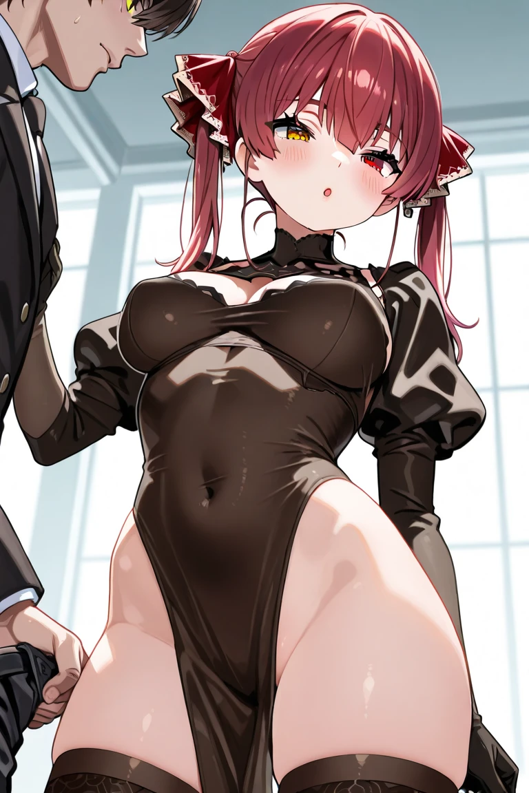 (best quality, masterpiece, uncensored, high quality, ultra detailed, extremely detailed CG, beautiful face, beautiful eyes, beautiful hair), solo, (1girl:red eyes, (((dark red hair, wavy hair, middle hair, curly hair)))), (((((yukata, collar))))), (((((extremely awesome detailed deep-silky-healthy-lackwarm-foundational-baby face))))), nsfw, pussy, skindantation, hiqcgbody,(gleaming skin), (outdoors, alley:1.2), masterpiece,best quality,(size difference:1.4),(huge male necromancer,(monster:1.3),vampire standing:1.3), meatshield style and (1girl) and (monster sex), motion lines,(suspension,reverse suspended congress),(absurd stomach bulge), collar, chain,cum, penis, tears, breasts, nipples,large insertion,teeth, bound, bdsm,rolling eyes, vaginal,bondage,navel, tongue, open mouth, crying with eyes open, pussy, ahegao, tongue out, spread legs, (legs up),restrained, testicles,fucked silly, cuffs, nude, black collar,veins,arms up, (eerie atmosphere, horror theme), suspenders, (extremely awesom e detailed and ribbon:1.3),(extremely awesome detailed deep-silky-healthy-lackwarm-foundational-soft-skin:1.1), (extremely awesome detailed gleaming skin), (extremely awesome detailed pretty face, extremely awesome detailed eyes, extremely awesome detailed shiny hair:1.2), (embarrassed, closed mouth:1.4), extremely awesome detailed dynamic lighting, extremely awesome detailed caustic, extremely awesome detailed deep shadows,(best quality, highres, absurdres, extremely awesome detailed CG unity 8K HDR wallpaper, perfect anatomy:1.1),(extremely awesome detailed realistic, extremely awesome detailed 3d:1.0)