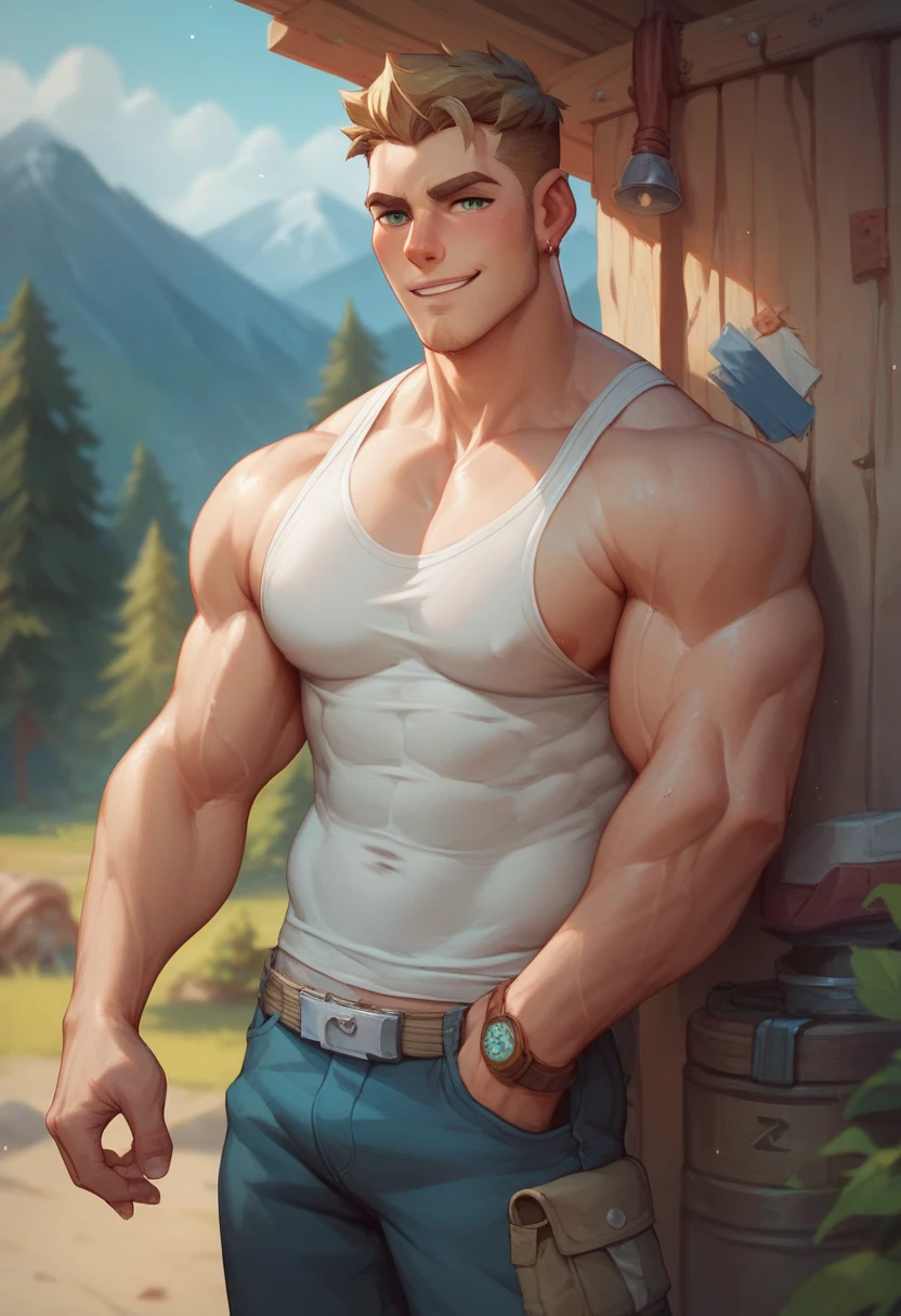 Solo, male, sitting in lake, bulge, by bigcozyorca, by goonie-san, by bebebebebe, by spikedmauler, above viewer, tyrannosaurus,  rainbow fur, bushy tail, buff, wearing boxers,  steam, panting, sexy expression, hard cock, boner, throbbing boner under underwear,  cock, throbbing movement around cock, looking down at viewer, close up, cock detailed outline, on top of viewer, boner outline under underwear 