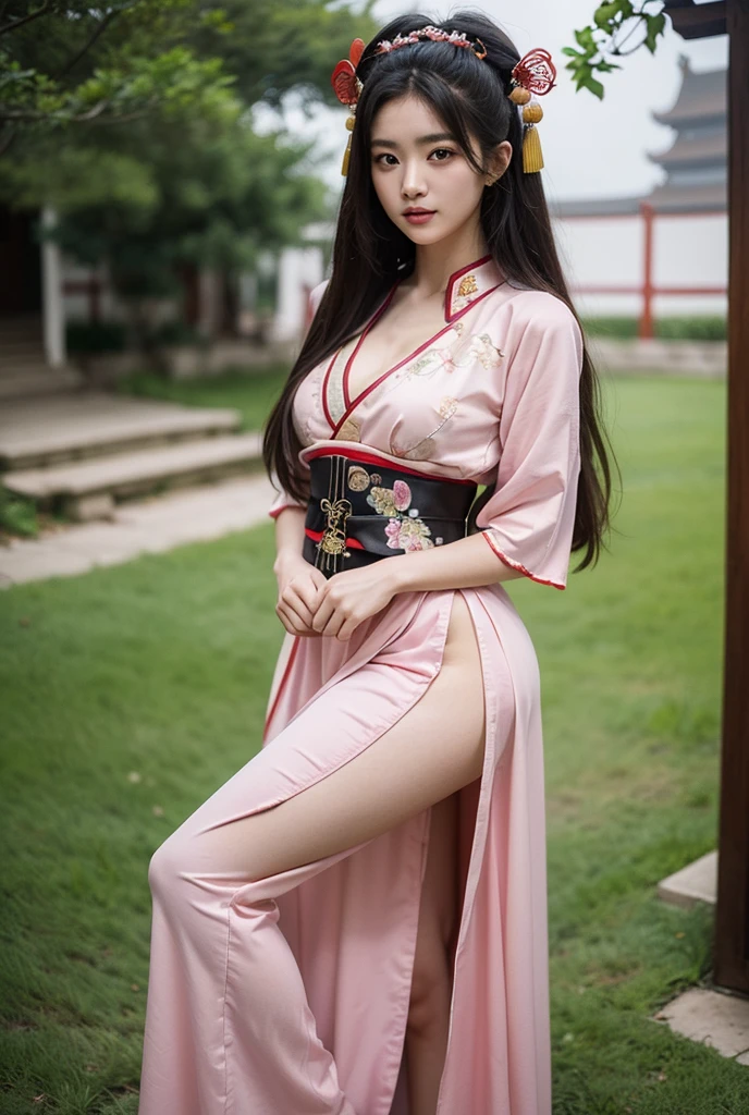 delicate, masterpiece, beautiful detailed, colorful, finely detailed, detailed lips, intricate details, (1 woman: 1.1), (a beautiful 30-year-old sexy Korean woman: 1.1), (kpop idol, mixed Korean), (tied hair: 1.1), (50mm Sigma f/1.4 ZEISS lens, F1.4, 1/800s, ISO 100, fotograpy: 1.1), large chest, (photorealistic: 1.1), solo, looking_at_viewer, tall woman, happy smile, from_front, earrings, slim_legs, skinny, thigh_gap, model, lens flare, choker, (hanbok+see-through silhouette, wedge heels: 1.3), Korean comment, korean_street, korean_traditional_house, 1boy,, cowgirl position crouching, vaginal, pov,open leg, sexy, ?????? steals --auto --s2
