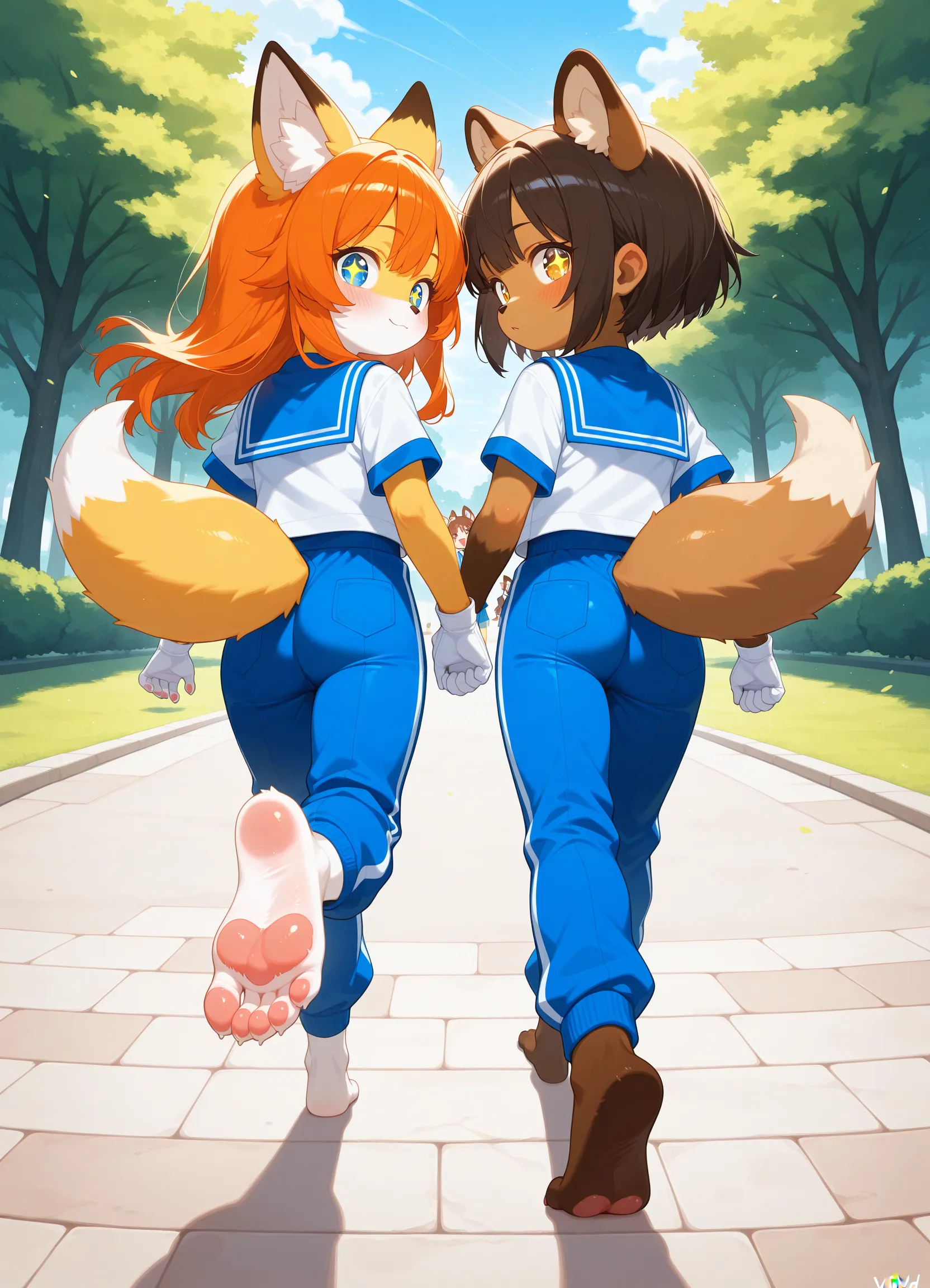 Anime furry peeing
