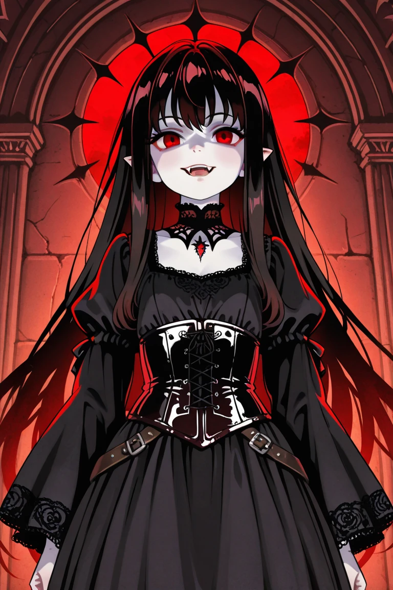 1girl, black hair, (red eye) ,red rose, Red bow,  black noble dress ,pale skin,
(high resolution, high detail, best quality), mysterious, elegant, shy