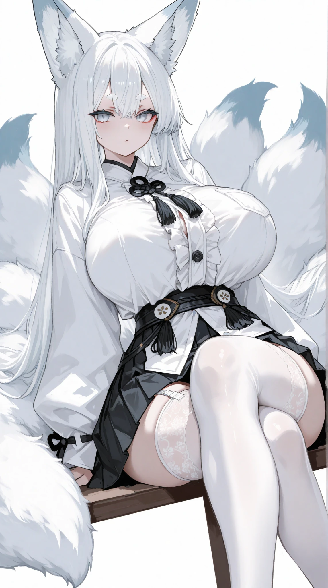 azusa \(blue archive\),purple eyes,white hair,long hair,wings,hair flower,halo,white capelet,black sailor collar,black frilled dress,white footwear,(exposed chests:1.4),(big chest:1.3),(big breast:1.3),(blush:1.2)