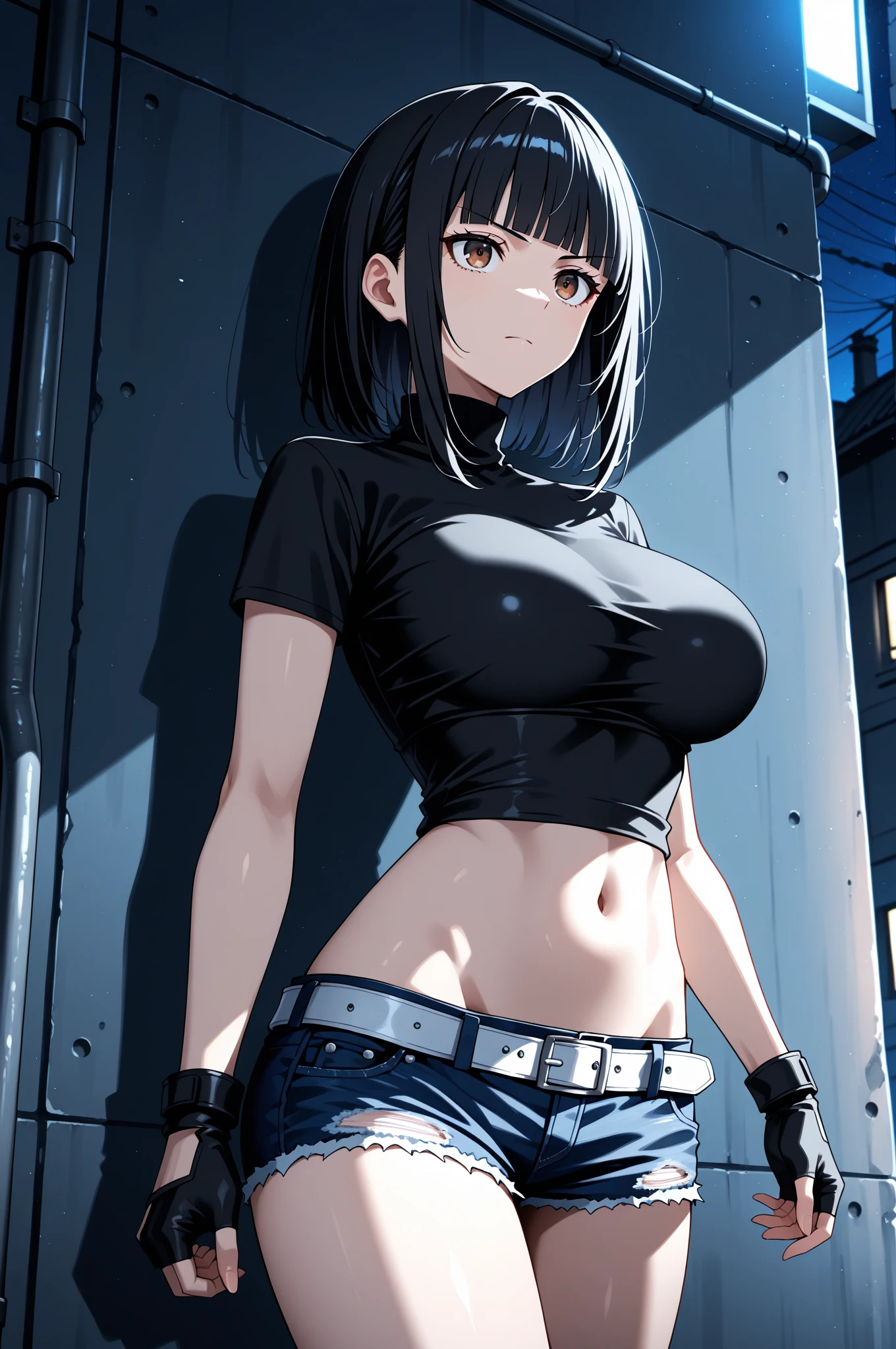 A woman leaning against the door posing for a photo, The head is not exposed，Wearing half-sleeved upper body，[ 4K realism ]!!, [ 4K realism ]!!!, [ 4K digital art ]!!, Realistic shadow perfect body, realisticlying!!!!!!! art-style, photorealistic anime, by Shitao, Popular topics on cgstation, Casual pose, realistic anime 3D style