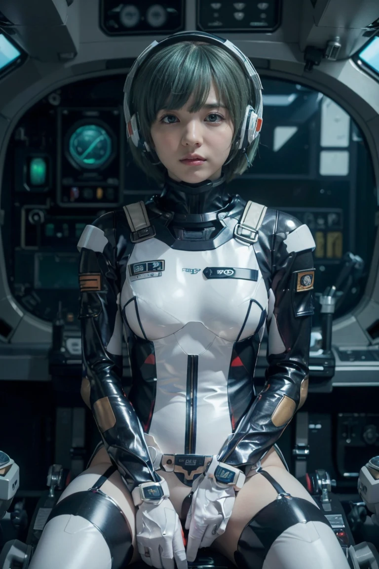 "She is wearing an anime-style bodysuit with a lot of exposed skin."
"Trapped inside a capsule.
The inside of the capsule has various switches and buttons.
A capsule that looks like a futuristic life support device.
There is a girl inside the capsule.
The girl is looking up.
I am looking down at the girl."
"A girl wearing a suit similar to those in Evangelion.
A space filled with light.
Switches glowing in various colors."