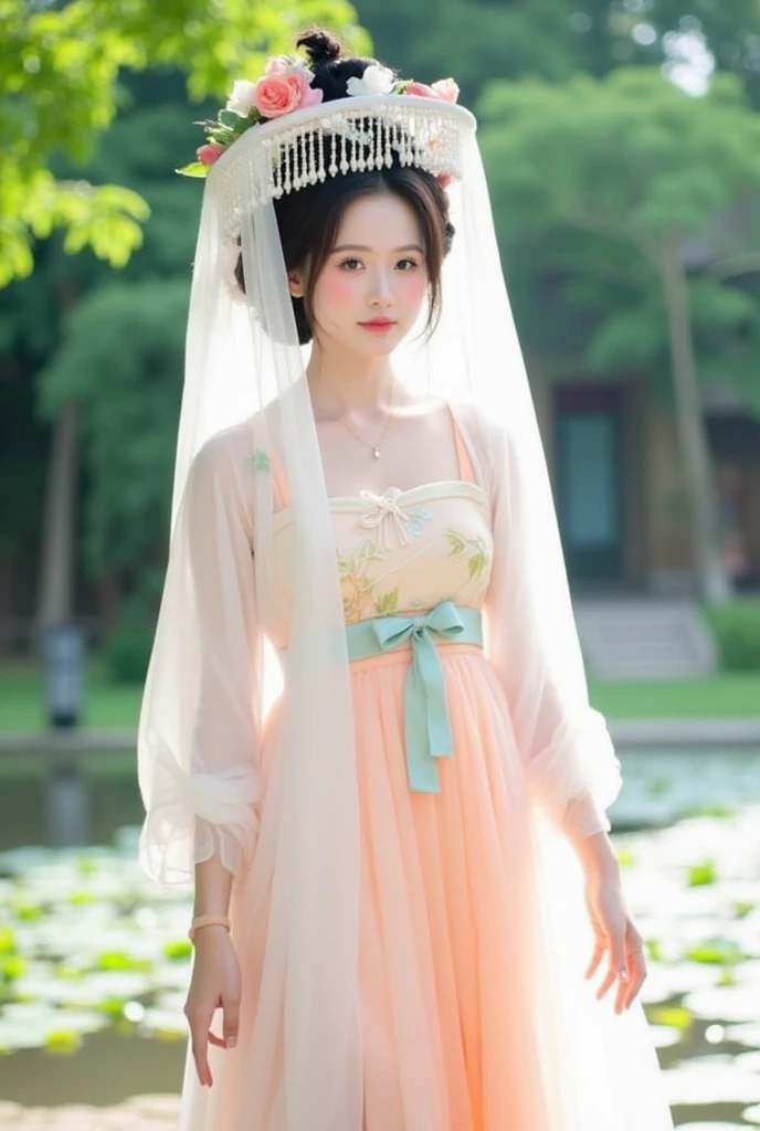 best quality, tmasterpiece,Ultra-high resolution,Clear face,（Reality：1.4），ferpect lighting，(full body photo), (photorealistic:1.50), anime wallpaper, Guviz style artwork, cover-up fantasy up to magic , by Yang J, Guviz, beautiful artwork illustration, beautiful digital artwork, beautiful digital illustration, Li Song, beautiful anime portrait, art style in Beauvot, 1girl, 独奏, yellow eyes, Double eyelids, Blush, Cheeks flushed, 24yo chinese female,
Hanfu-song, Hanfu, song theme, chinese clothes, multicolored dress, 
jewelry, flower earrings, hair ornament, necklace, hair flower, 
long hair, single hair bun, updo, hair up, 
looking at viewer, light smile, full body, sitting on rock, adjusting hair, 
flower, photo background, outdoors, butterfly, tree, peach blossom, wind, falling petals, 
 