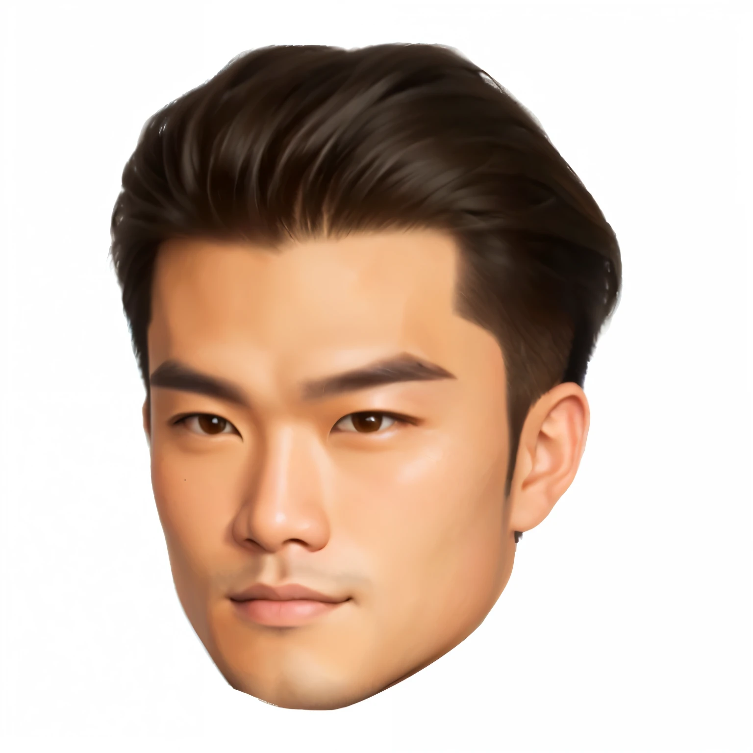 a close up of a man with a short haircut and a tie, rick dai, phong shaded, realistic perfect face, handsome stunning realistic, south east asian with round face, realistic shaded perfect face, [ [ hyperrealistic ] ], tyler, inspired by Robbie Trevino, highly_detailed_face!!!, single realistic face, inspired by Adam Dario Keel, asian male