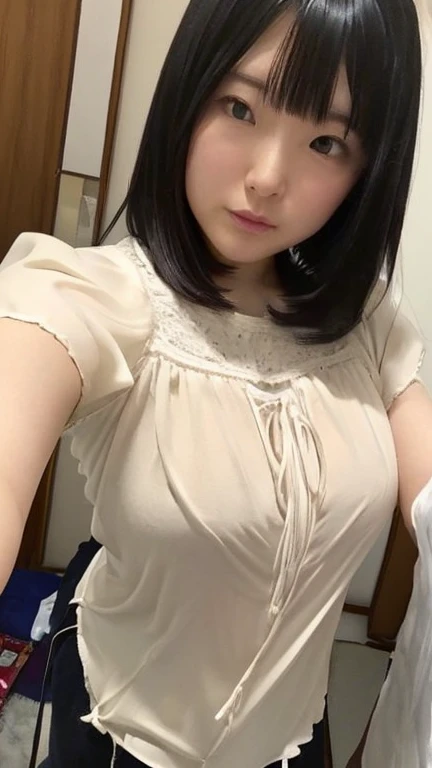 highest quality, Ultra-high resolution, Highly detailed skin, Physically Based Rendering, Look Down,(((Japanese woman in her 20s)))(((On all fours,No bra, No bra pads,Large Breasts, I can see the nipples too, from the front))),(topless),(Beautiful background:1.2), (Cleavage), (Nipples are visible), Tops with open chest