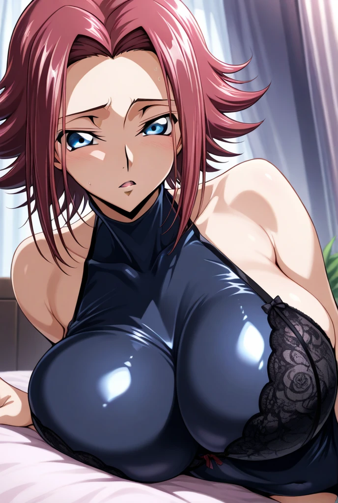 obra maestra, mejor calidad, high resolution, 1 chica kaori saeki, NSFW, escena sensual, senos expuestos, falda roja ajustada a la piel, medias negras hasta el muslo, aula, tiro de vaquero, horny, mirando al espectador, Enfoque en solitario, sonrisa emocionada,