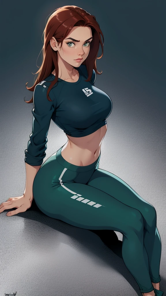 (masterpiece:1.4)、(top-quality:1.4)、
1girl in, Sports bra and yellow sports leggings、Training gloves、large full breasts, length hair, looking at the viewers, Bedroom, 独奏 ,realisitic,(shinny skin),(masterpiece:1.4),(top-quality:1.4),red-lips