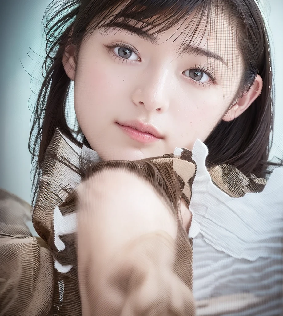 SeaArt Bot Variations 13:44:05 ((Masterpiece, Best Quality, High Definition)), 1 Girl, (Photorealistic: 1.4), Solo, White Background, Pure White Background, Mouth Closed, Happy Smile, Happy Smile, Pretty Black Hair, Short Hair, Big Eyes, Clear Double Eyelids, Eyelashes, Ears Out, Long Neck, Absolute Area, Skirt, ((Face Close-Up) ), (draw all head, shoulders), 19 years old, attractive proportions, shiny skin, clean collarbone, face in golden proportions, perfect face, tearful mole, mole on chest, bangs, clean bangs, lip gloss, thin lips, white skin, naked, big breasts