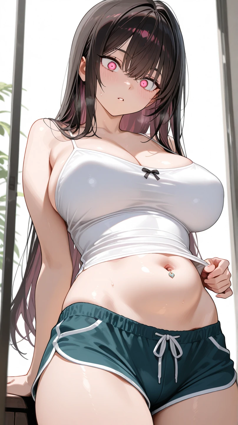 tmasterpiece, Awesome, peeping at the viewer, Realistis, The whole body is in the shot, on the lap, squatt, brunette color hair, long whitr hair, Thorough, large tall, Force real water, White less cloth transparent mini shirt, White transparent thong, beachside, RAWE is very detailed, ahegao, roll eyes, Be red in the face,, Sticky tongue, Vaginal rupture, Leucorrhoea, very Bigger breasts, Grasp your breasts with both hands,spread their legs, sexually arousing, sexual expressio, Glossy glossy skin。Tongue stock,Makeup,cheerfulness,Reflectors,ahegao,Pink eyes,Heart earrings,1,Solo,Female pervert,hair flower,Long hair,multicolored hair,Shiny hair,
