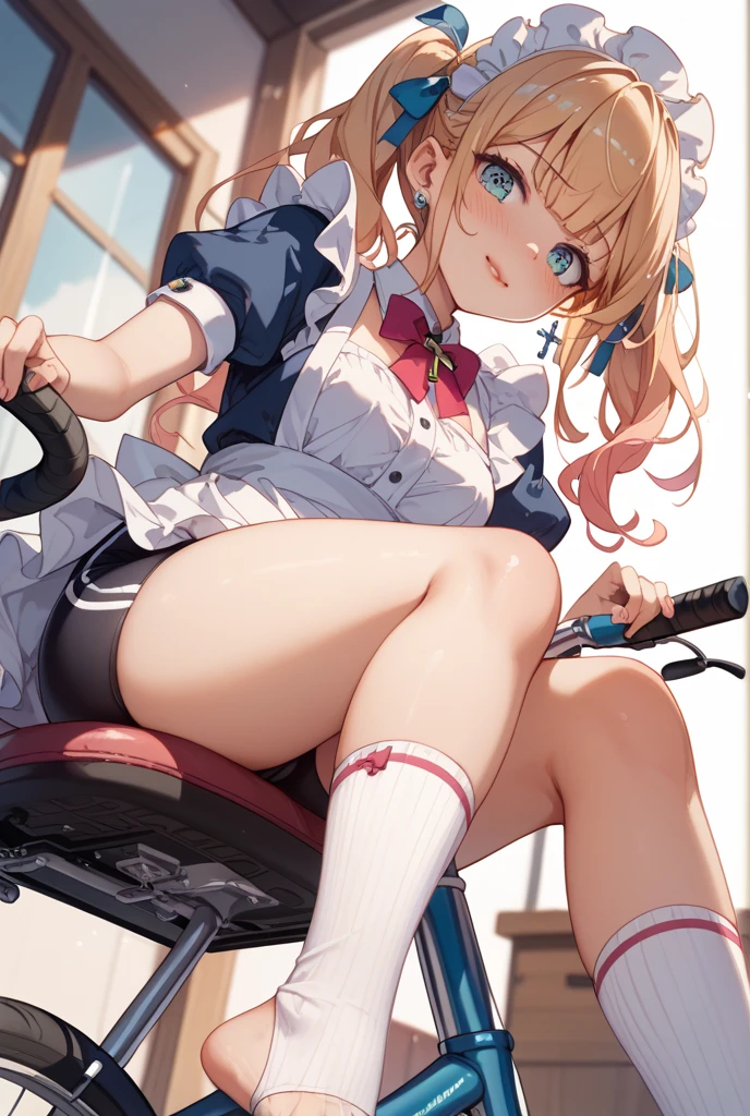 (masterpiece),(((perfect anatomy))),high quality,best quality,8k,super fine illustration,ultra detailed,extremely detailed eyes,extremely detailed body,extremely detailed finger, age of 10, (blonde pigtails:1.2), small breasts, from front, animal ears, white panties, (intricate panties:1.4), green check skirt, wind, classroom, surprised, blushing cheek, nsfw, wet,