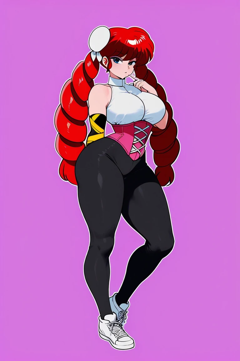 1boy,femboy,tall, very long Orange hair,long curls,elbow length Orange curls hair,tanned skin,6'2" inch tall,green eyes, feminine face, makeup,prominent lips, feminine body,round butt, sexy, smile,confident,pink crop top,Spandex shorts, highly detailed, pantyhose, thong,looking to camera, standing, luxurious room,sexy pose,Big dick,Big bulge,longer curly hair, red and white shorts,Big manhood, bigger dick,bigger cock,bigger balls,detailed face, detailed hair,detailed crotch,4K, Masterpiece, absurdres,hi res,detailed skin, Big erect Cock under shorts, tigth shorts, aroused,both arms on hips,longer hair,bigger balls,bigger cock, thick Cock, large balls,Cock under shorts, Cock strains against his shorts,Cock almost spills out of shorts,add a woman in Office clothes,1girl