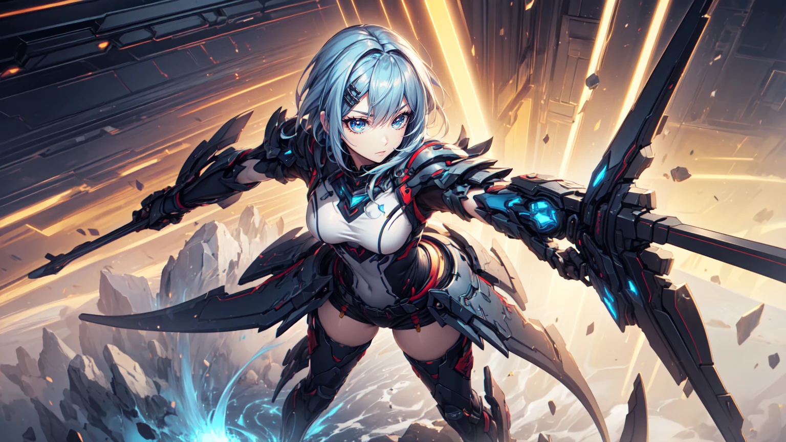 (masterpiece)、(absurdres)、(ultra detailed)、cybernetic dragon girl,RAGNAROK、goddess field,