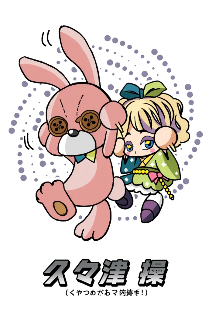 <lora:kuso4komaPoseConcept_v10:1> chibi, 2girls, looking at viewer, simple background, arms behind bac