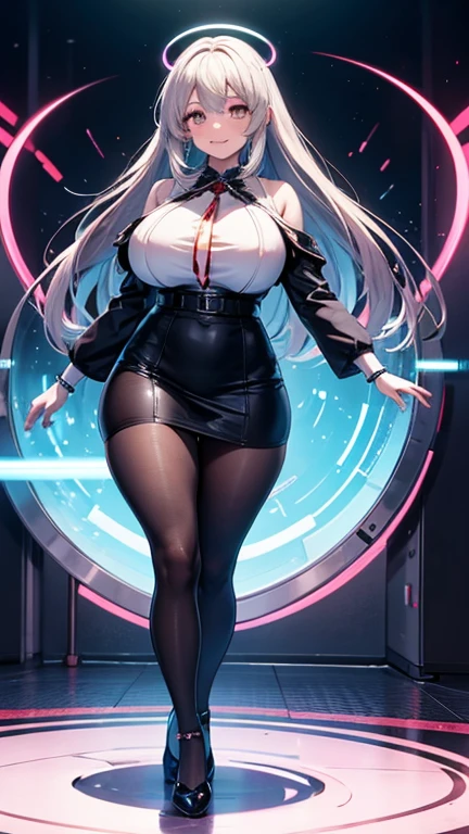((blank background)), masterpiece, best quality, silver hair, (massive breast:1), ((full body framing)), symmetry, nurse woman, nurse uniform, nurse cap, long pants, ((curvy)), wide hips thick thighs