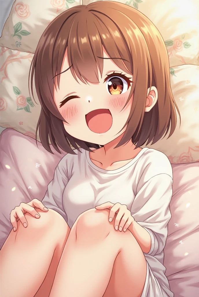 ,Japanese, body,cute,Crying face,Watery eye,Hands and feet are being restrained.,Dick in front of the face,looking at the camera,Looking up