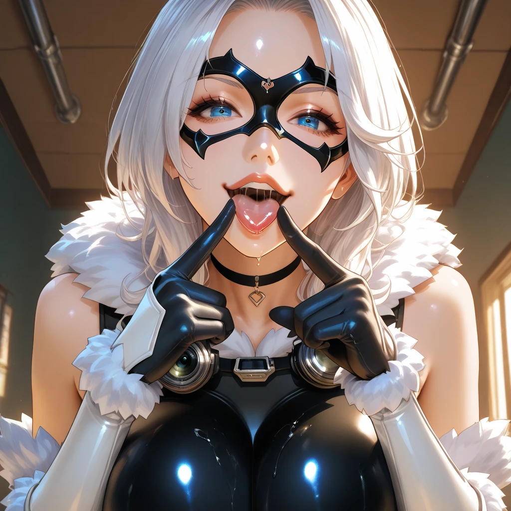 (Merging with) (symbiote:1.4), (nerd), (transforming to super bombshell:1.4), (bimbofied), (fusing with symbiote:1.4), perfect voluptuous body, perfect anatomy, (tanned skin:1.2), large boobs, (large voluminous bangs hair:1.4), (excessive cleavage:1.2), (bimbofication), (torn clothes:1.4), (detailed face and eyes:1.4), (dark metallic eyeshadow), (eyeliner), (extra long eyelashes), (aroused face), (extremely orgasmic face), (horny crossed eyes, looking up), (ecstasy), (smiling pleasured ahegao:1.4), (blushing:1.4), (bimbo hypnotism into evil slut:1.4), dynamic pose, metallic neon colors, 8k, HDR, realistic res, high quality resolution, rendered by pixar, metallic neon lighting.