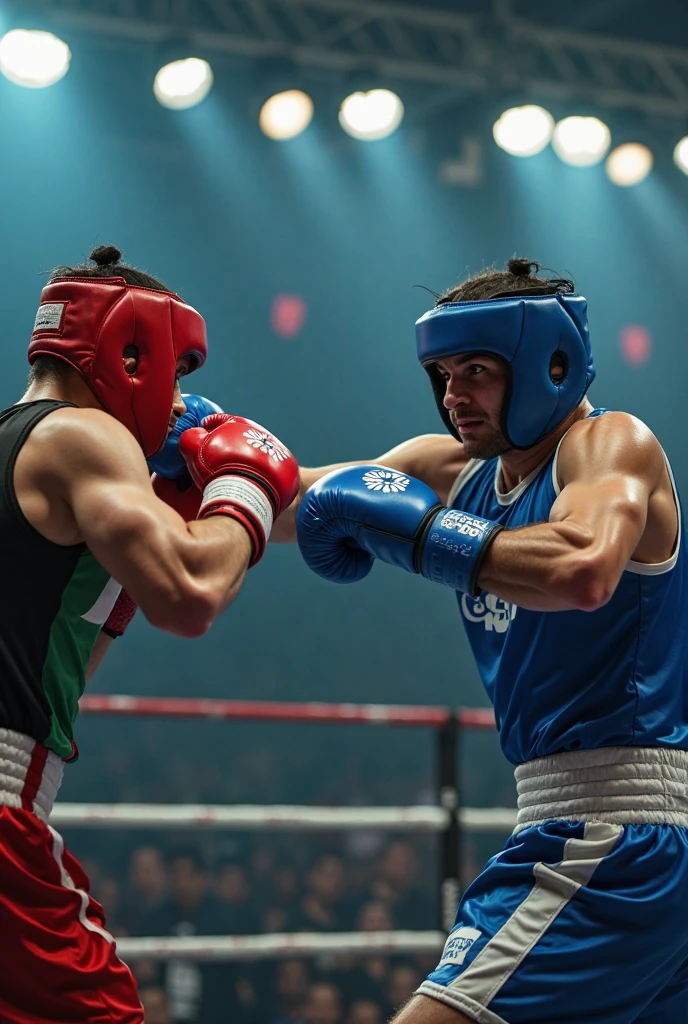 The moment when bare fists collide
