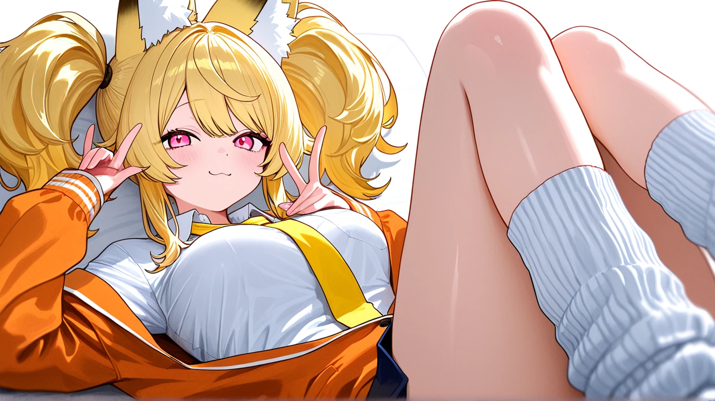 ((highest quality)), ((masterpiece)), (be familiar with), perfect face、blonde beautiful girl、、 hole、puss、embarrassed look、perfect body、指でpussyを広げてる

