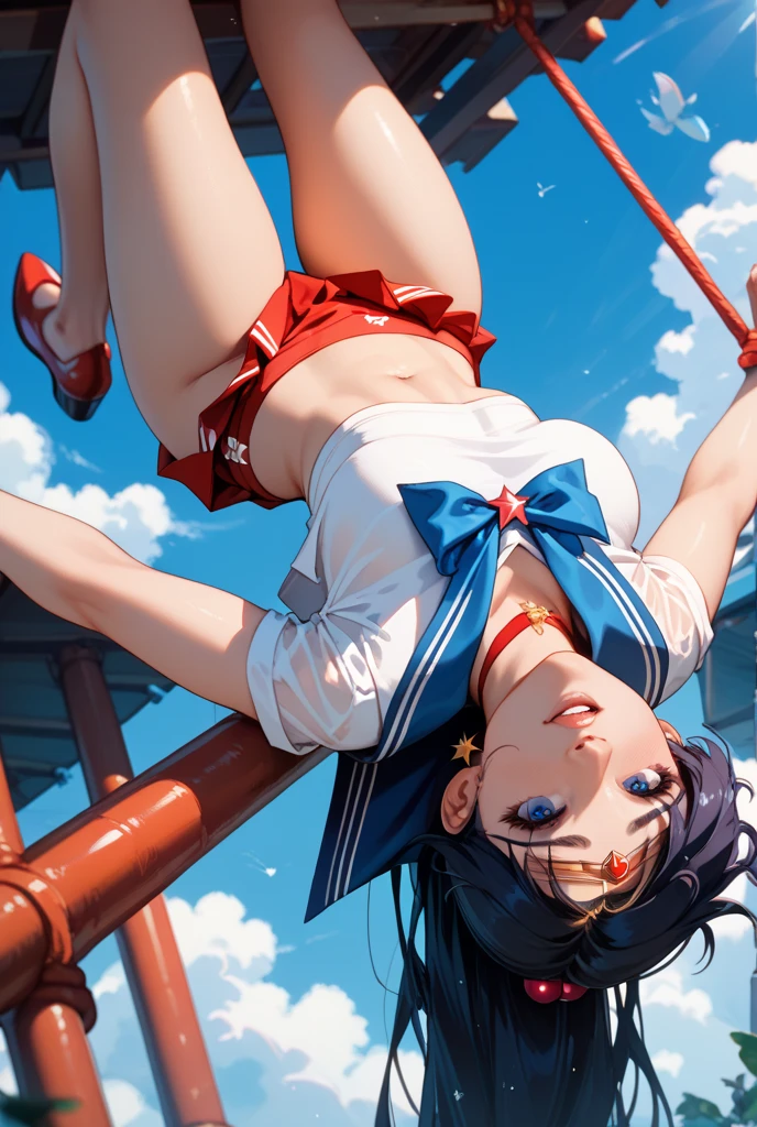 amusement park , One Girl , Black Hair , Long Hair , Brown eyes , smile , summer , Date , Cute Anime Girl