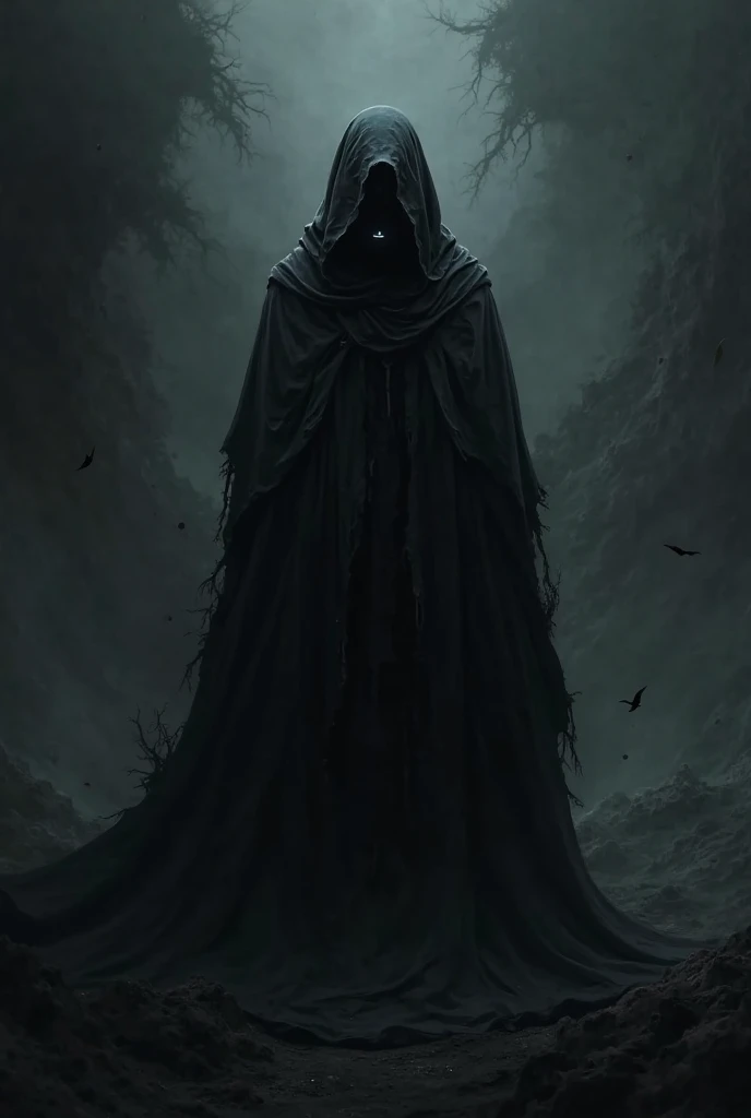 cover of a book whose title is: Shadows of Fate put cold tones disfigured by the shadow man something beautiful that would look like a cape