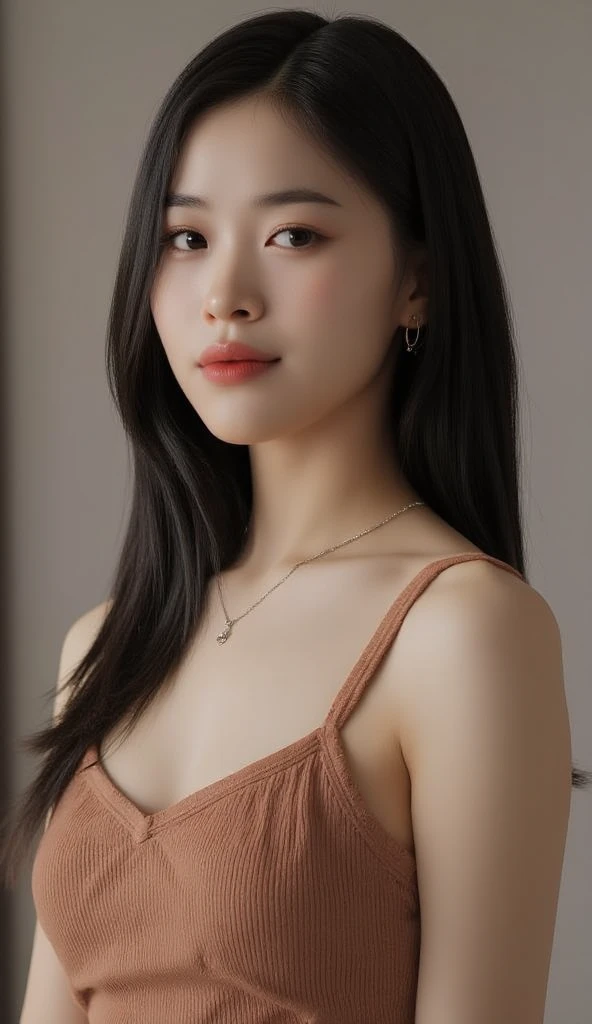 best quality, masterpiece, 8k, raw color protrait photo of upper body, face focus, photorealistic, 25yo girl <lora:xiaopanpan:0.9>, suit, long hair